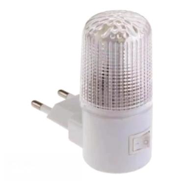Imagem de Luminária Abajur Luz Noturna LED de Tomada Bivolt 0,3W com Interruptor para Quarto e Corredor(1)