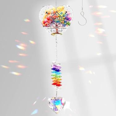 Imagem de Presentes de cristal para casais, presentes de inauguração de casa para mulheres, enfeite de pendurar arco-íris de lembrança especial