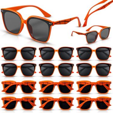 Imagem de Tellegloww Pacote com 12 óculos de sol esportivos futebol futebol basquete time presentes esporte lembrancinhas de festa aniversário sacos de presente para adolescente jogador treinador (basquete)