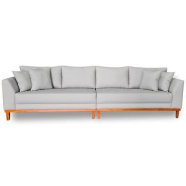 Imagem de Sofá  Pierri Bipartido Tecido Acquablock Pé Base Madeira  280cm - 4R E