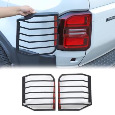 Imagem de Capa de luz traseira protetores de lâmpada traseira guarnição compatível com Toyota Land Cruiser 250 Prado J250 LC250 2024 2025 2026, capa protetora de luz traseira de aço carbono para acessórios de