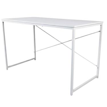 Imagem de Mesa de Escritório Escrivaninha Industrial Reforçada com Estrutura em Metal MDF Home Office Duoffice DuoDesk120x60 (Branco)