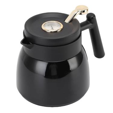 Imagem de Bewinner Bule de chá Térmico Com Filtro, Jarra de café Isolada Em Aço Inoxidável de 880 Ml, Dispensador de Jarra de Bebidas de água Com Display de Temperatura para Suco de Leite, Bebida (BLACK)