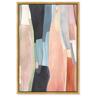 Imagem de Decoração de sala de estar com impressão em tela Glorious Lines I por Art Remedy, moldura dourada, 40 x 61 cm