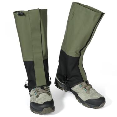 Imagem de VEILS Polainas de perna para botas de caminhada, polainas de neve impermeáveis para caça, trilha, esqui e trabalho ao ar livre, grandes polainas ajustáveis para sapatos com alça de TPU para pés para