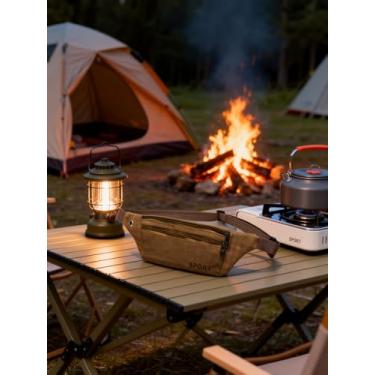 Imagem de Bolsa de cintura masculina de lona transversal no peito, bolsa de telefone utilitária, bolsa de cinto para caminhadas, viagens ao ar livre