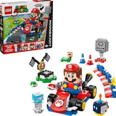 Imagem de LEGO Super Mario Mario Kart  LEGO Mario interativo e Kart Brinquedo In