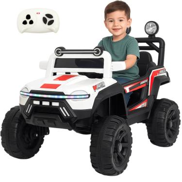 Imagem de Carro Eletrico Bang Toys Jipe Sparkle Safari Branco 12V Controle