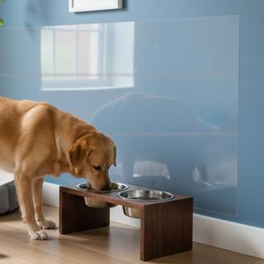 Imagem de Orga'Neat Protetor de parede, folha de película protetora de parede eletrostática de plástico transparente, fácil de aplicar e remover, não prejudica a pintura, protege paredes de móveis, cães