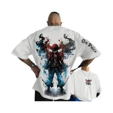 Imagem de Camiseta Unissex De Algodão Com Estampa Do Luffy, Verão, Respirável, G