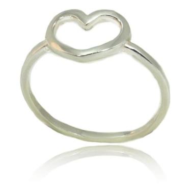 Imagem de Anel Coração Vazado Prata Legitima 925 - Lojas La&Ny, 25, Prata 925