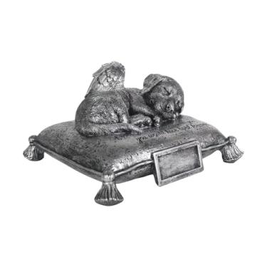 Imagem de WeiLaiKeQi Urna funerária em forma de cachorro dormindo, organizador de lembranças, urna memorial para animais de estimação, estátua para parque, jardim,