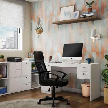 Imagem de Cadeira de Escritório Diretor Giratória Leide Preta - Mobly