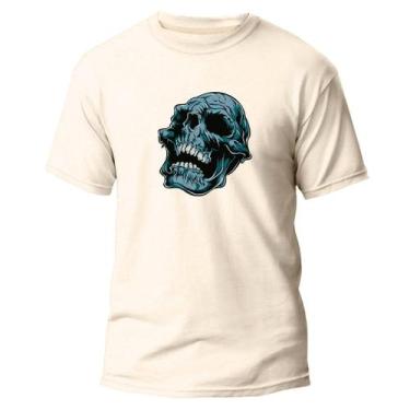 Imagem de Camiseta Básica Algodão Premium Estampa Digital Cranio Verde - Pavesi,