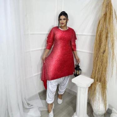 Imagem de Bata de Dança Coreografia LUREX Moda Evangélica Feminina - MISS FLOWER