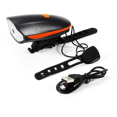 Imagem de Farol Lanterna com Pisca de Alerta em LED com Buzina para Bike (Bicicl