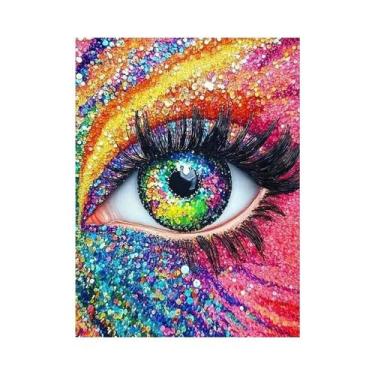 Imagem de Kit De Pintura Diamante 2025 Retrato Em Mosaico Completo Huacan Craft 