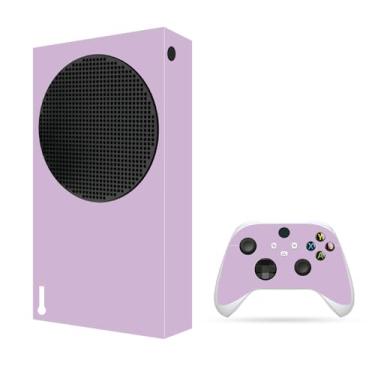 Imagem de Skin Wrap compatível com Xbox Series S, conjunto completo de decalque de vinil, capa adesiva protetora para console de jogos e controle (Roxo)