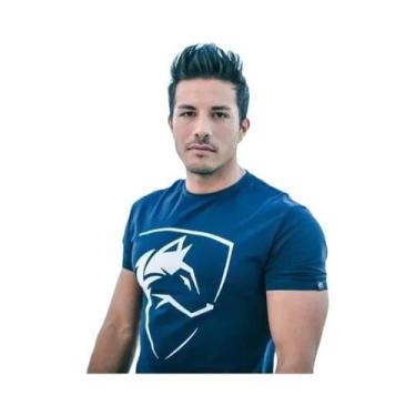 Imagem de Camiseta De Treino Esportiva Masculina De Verão Em Algodão Elástico Co