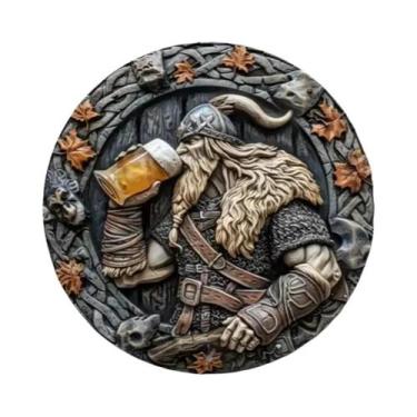 Imagem de Placa Redonda De Alumínio De 8 Polegadas Com Impressão HD Festiva 'É H