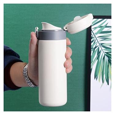 Imagem de Frasco de vácuo de aço inoxidável duplo metal bounce térmico café leite chá viagem presente isolamento pote (tamanho: 320ml) ()