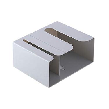 Imagem de HHHJQFAAT Guardanapo de parede papel toalha saco de lixo dispensador caixa de armazenamento organizador de lenços (cor: D) (E)
