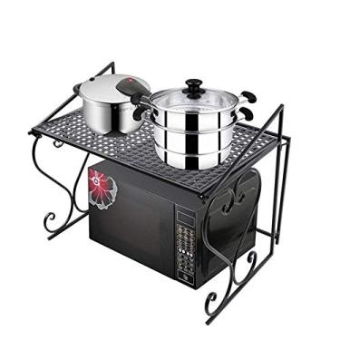 Imagem de Prateleira de cozinha Rack de forno de microondas rack de forno de micro-ondas de cozinha multifuncional prateleira de armazenamento de cozinha rack de armazenamento de forno de arroz grande rack de