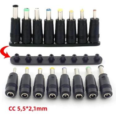 Imagem de Conector De Adaptador De Energia 8Pcs AC DC 5.5x2.1 Jack Fêmea Para Ja