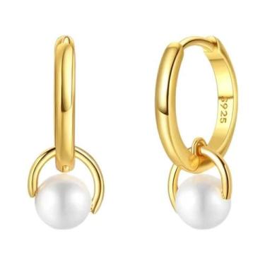 Imagem de Brincos De Pérola Em Prata Esterlina 925 Para Mulheres, Joias De Moda 