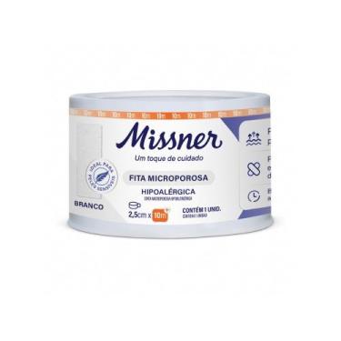 Imagem de Fita Microporosa Hipoalérgica Branca 2,5 cm x 10 m (MISSNER)
