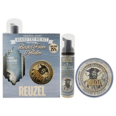 Imagem de Kit Beard Try Me Reuzel para homens com bálsamo e sabonete para barba