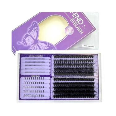 Imagem de 20 Fileiras De Cílios Postiços À Prova d'Água Em Tufos, Cílios Inferio