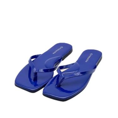 Imagem de Chinelo feminino, bico quadrado, espuma viscoelástica, suporte de arco, sandálias femininas de verão 2026, tendência de couro vegano, leve, macio, confortável, nuvem, chinelos femininos para praia