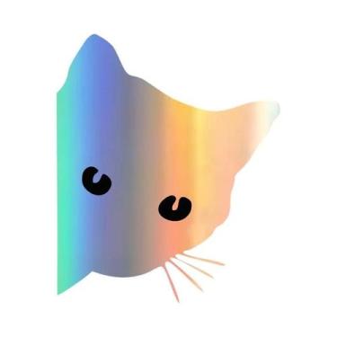 Imagem de Adesivos De Vinil Gato a Laser Preto E Branco Para Carro: Acessórios D