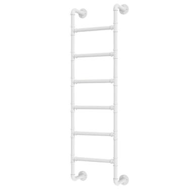 Imagem de Escada de sótão durável montada na parede - Escada segura e econômica de espaço para armazém, biblioteca, acesso ao telhado e uso na varanda - Solução de escalada resistente