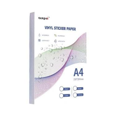 Imagem de Papel Adesivo Vinílico A4 À Prova d'Água, Resistente a Rasgos E Arranh