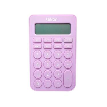 Imagem de Calculadora 8 Dígitos de Mesa Candy Lilás Letron Leonora - 99335