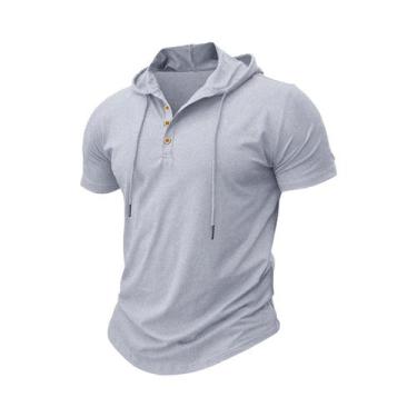 Imagem de Camiseta Masculina Slim Fit Com Capuz Para O Verão, Leve E Respirável,