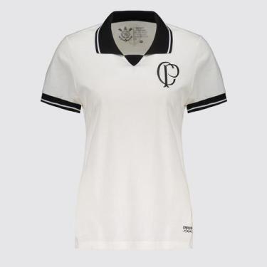 Imagem de Polo Corinthians Basic Feminina Off White, G