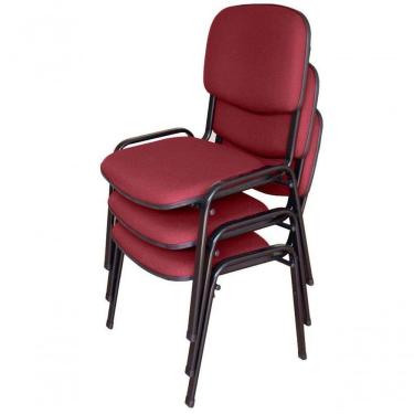 Imagem de 03 Cadeiras Para Auditórios Linha Hotel Auditório Vermelho