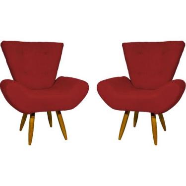 Imagem de Kit 2 Poltronas Decorativa Para Sala Recepção Manicure Consultório Esc