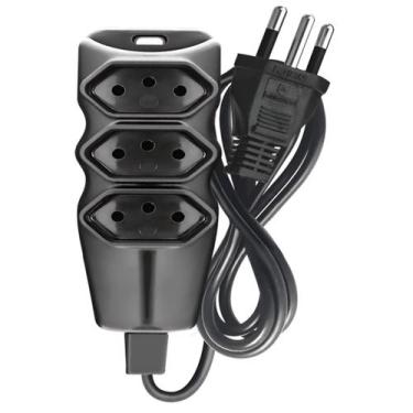 Imagem de Extensão Elétrica 5 Metros 3 Pinos 10A Bivolt Preto Megatron