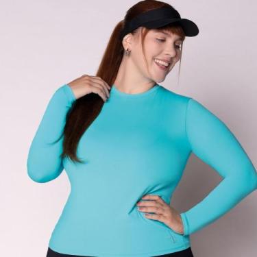 Imagem de Camiseta Selene Proteção UV50+ Feminina Manga Longa Tamanho Especial, 