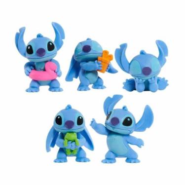 Imagem de Stitch Conjunto 5 Mini Bonecos de 4cm Colecionáveis - Disney - Sunny B