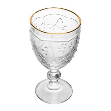 Imagem de Taça de Água New Butterfly com Fio de Ouro 320ml