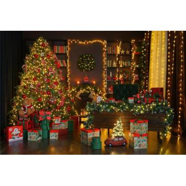 Imagem de Painel de Tecido Sublimado Natal Background Fundo Realista - Fabrika d