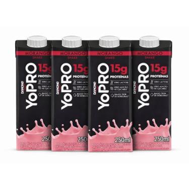 Imagem de Kit 4 YoPRO Morango UHT 15g de proteínas 250ml - Danone