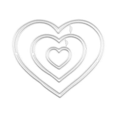 Imagem de Metal cortado amor coração balão corte dados estêncil diy modelo de co