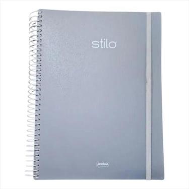 Imagem de Caderno Jandaia universitário 10M stilo cinza 160 folhas