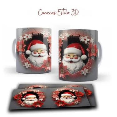 Imagem de Caneca Porcelana Natal 3D (507) - Live